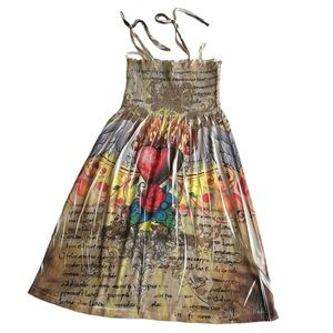 Ocean shore Dress tie up straps